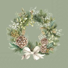 Салфетки 20бр Wreath Of The Forest зелени